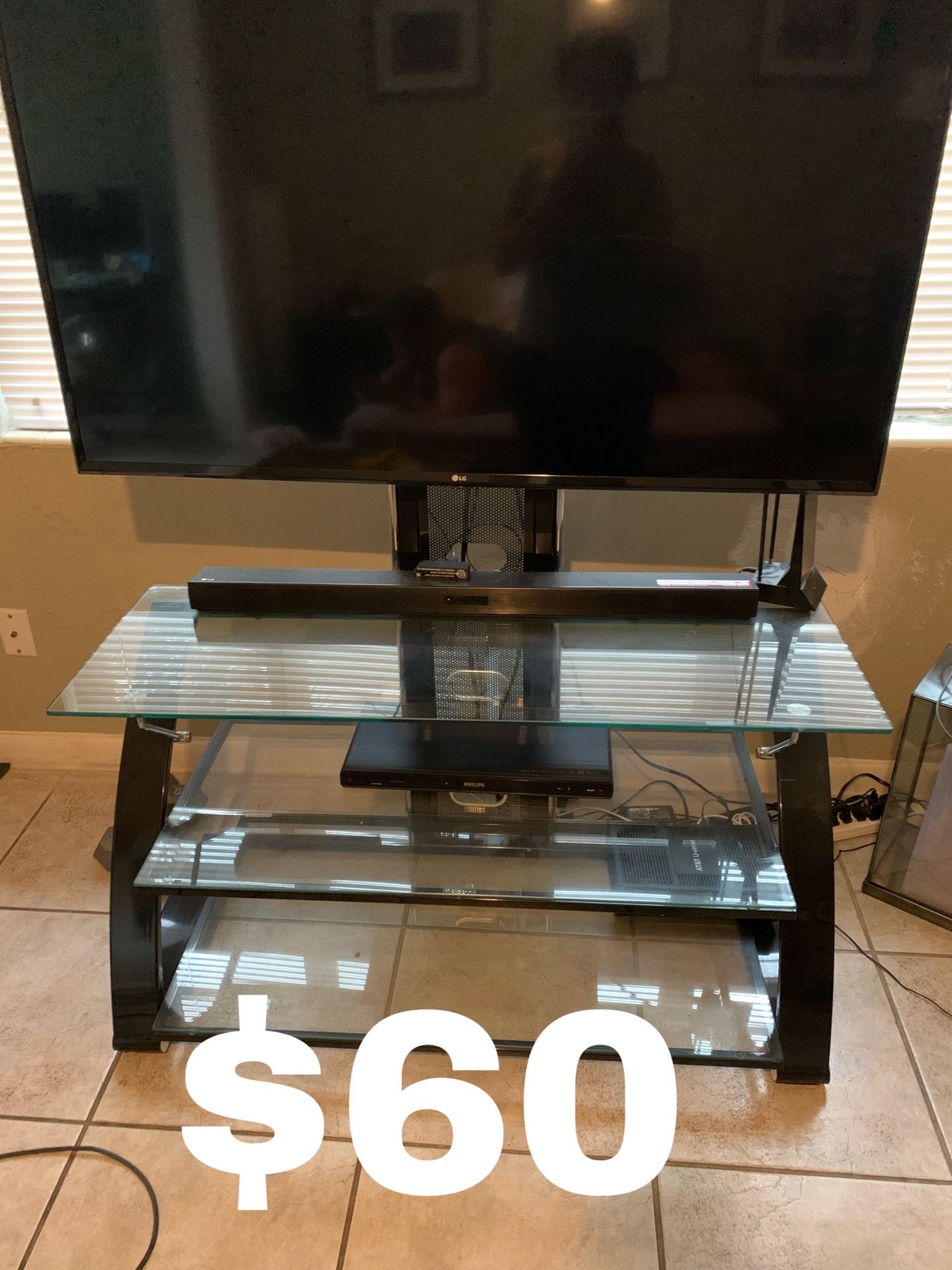 3 Tier Glass TV Stand