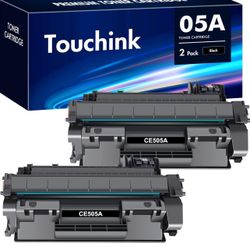 Touchink Compatible for CE505A 05A Toner Cartridge Replacement for P2030 P2035 P2035N P2050 P2055D P2055DN P2055X (2-Pack)