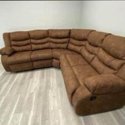 Reclining Sectional In Stock For Fast Delivery 