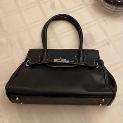 Black Leather Pocketbook 12” By 8” By 4”