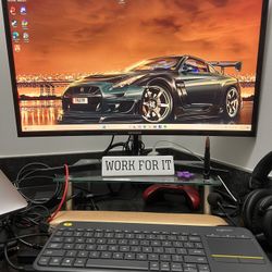 ASUS TUF gaming Laptop W/ Samsung Curved Monitor And Headset