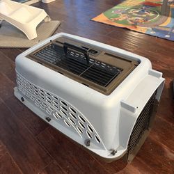 Large cat carrier top open double entrance