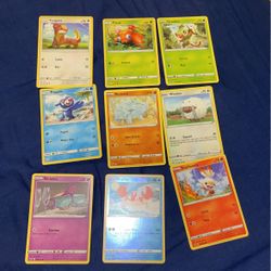 9 Basic Pokemon Cards- Mint Condition