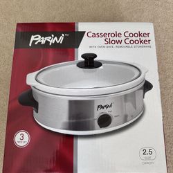 new-in-box Parini 2.5 Quart Casserole Slow Cooker