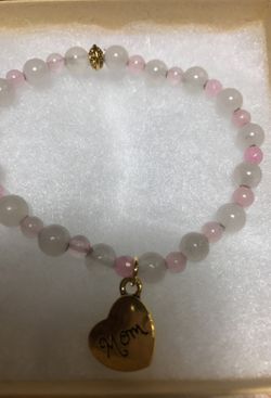 Rose quartz mom bracelet