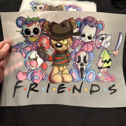 2PCS Friends Halloween DTF TRANSFERS
