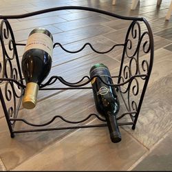 Bronze Wine Rack. Holds 6 Bottles 