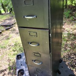 ANTIQUE METAL FILLING CABINET 