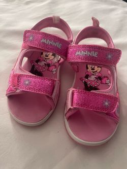 Hot Glitter Pink Minnie Mouse Sandals Sz 10