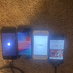 5 iPhones For Sale “iPhone 8  , 2- 4 S   ,  2- 5  S
