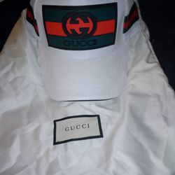 Gucci Hat White Official Logo White On White 