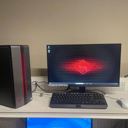 Gaming Omen desktop comes with gaming monitor 24 inch keyboard and m..