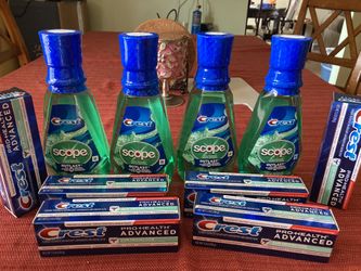 Crest Lot 6 3.5 Oz Pro Health Toothpaste And 4 500 Ml Crest Mouthwash