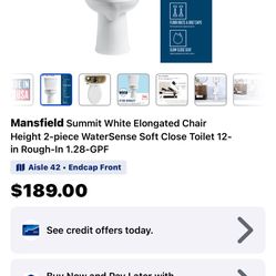 New In Box Toilet Reg Price $189