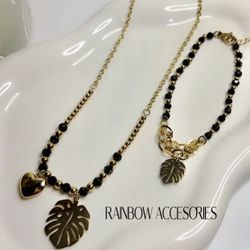 Stainless Steel Chain and Bracelet Set