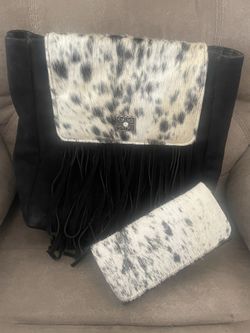 Beautiful New Ginuwine cowhide And Suede, Backpack,
