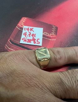 14K Solid Gold Ring For Wedding 4.7Gr Size 8.5