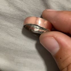 Half Dollar Coin Ring Band
