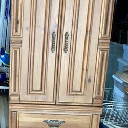 Gorgeous, Solid, Wood, Armoire, Or Storage Cabinet