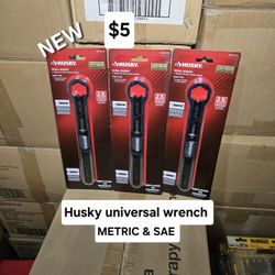 New Heavy Duty Husky Universal Wrench  METRIC OR SAE  only $5 Each 