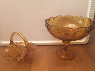 Vintage amber glass