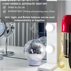 Disco ball rotating humidifier 