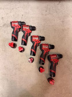 Milwaukee M12 Cordless Drill Set – Lot of 5