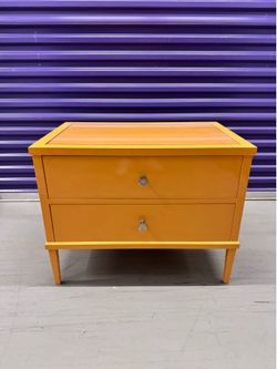 Mid century orange nightstand