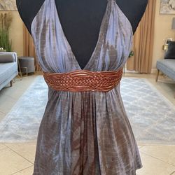 Sky Top Blue And Brown Xs 