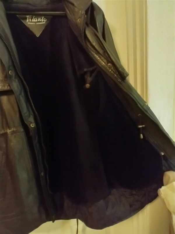 Leather Coat Black