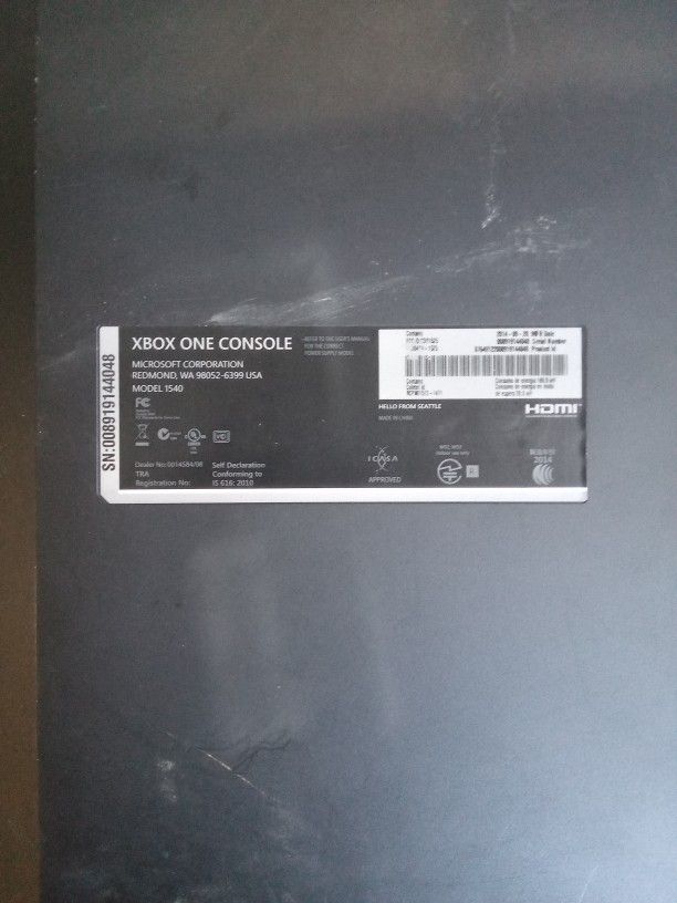 Xbox One Console No Cords Or Controllers