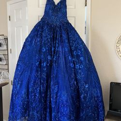 Royal blue Quinceanera dress