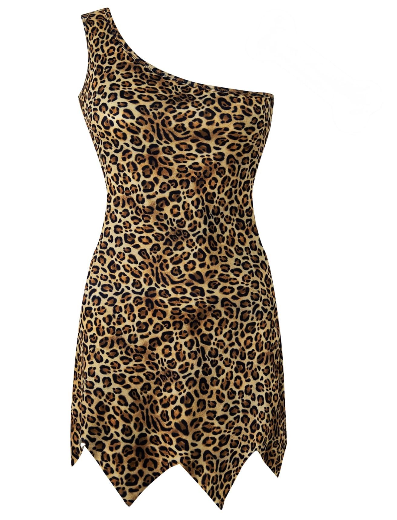 Womens Cave Girl Costume Cavewoman Halloween Costume (Large) Tan.