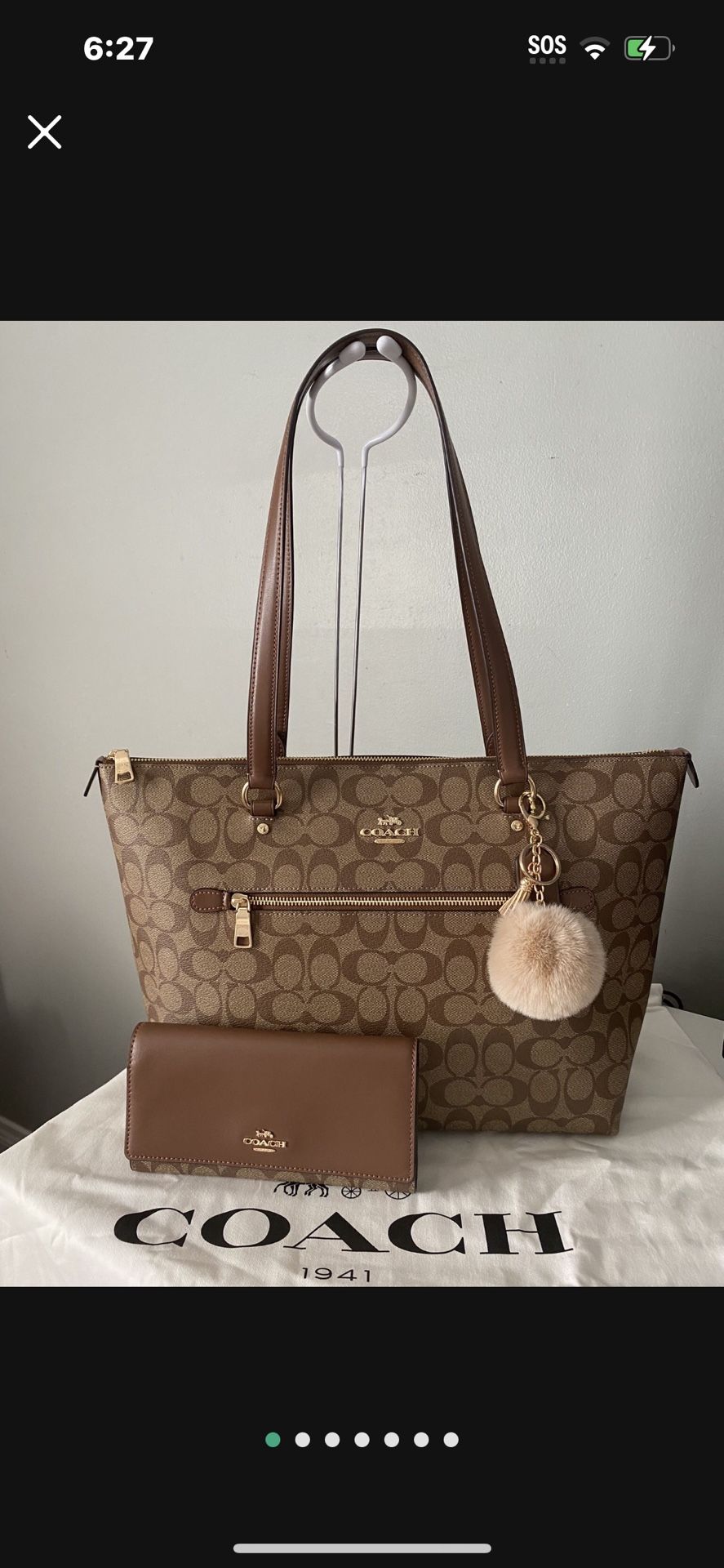Coach Tote Bag With Matching Wallet