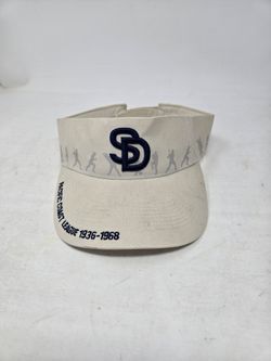 San Diego Padres Sun Visor Strapback Cap Pacific Coast League Retro Design Cream