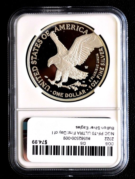Lot of 10 -2022 NGC PF70 Silver American Eagle "First Day Of Issue"