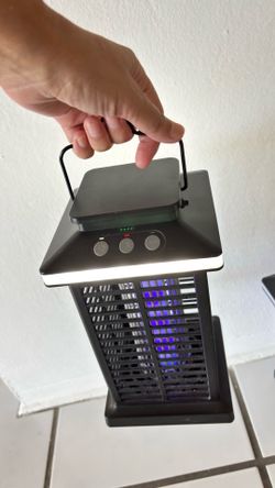 Bug Zapper Outdoor, Mosquito Zapper 2 in 1 Portable & Rechargeable Bug Zapper Outdoor with 4000mAh Battery & LED Night Light, 4000V Electric Fly Zappe