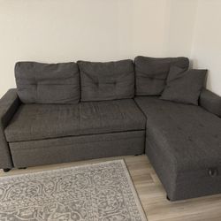 Sleeper L-shape sofa with storage chaise