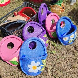 Hanging Clay Baskets 