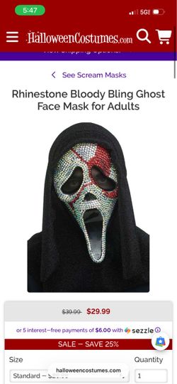 Scream Mask Bedazzled