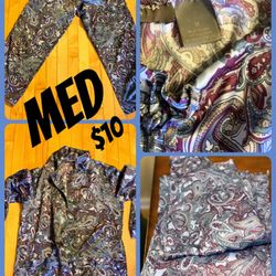 Med Silk Pjs Like New