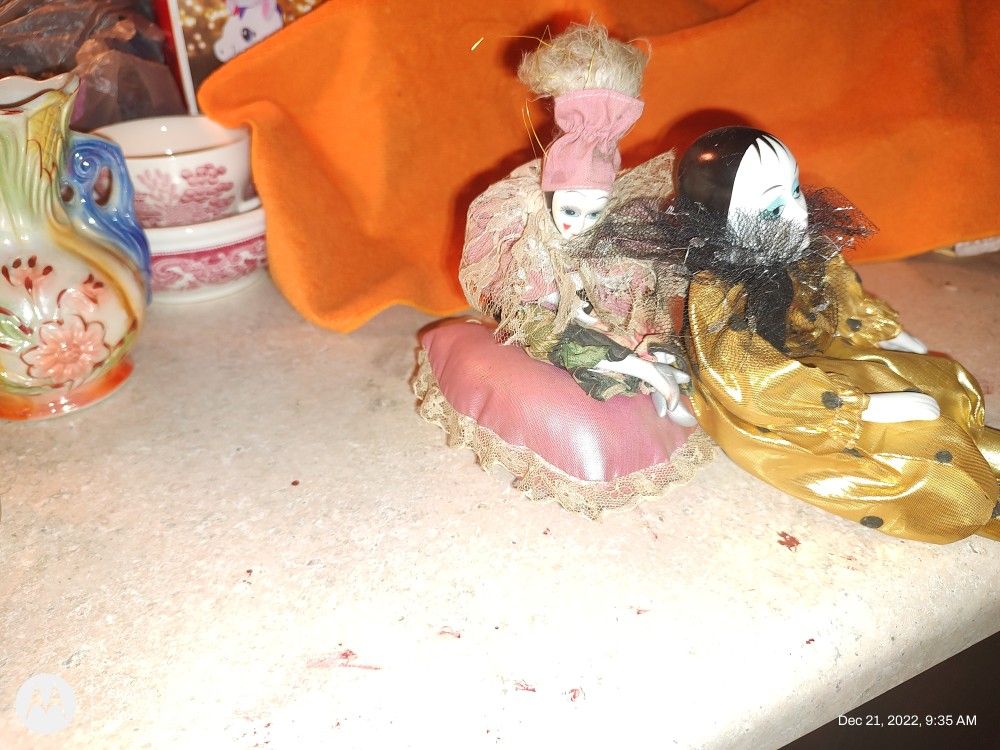 Vintage Porcelain Masquerade Dolls
