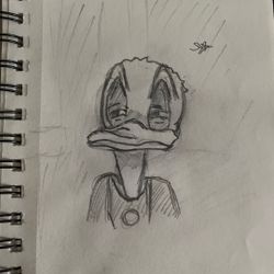 Donald Duck Sleepy Sketch 