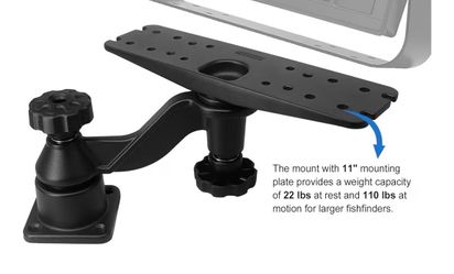 Mount for fish finder marine electronic arm