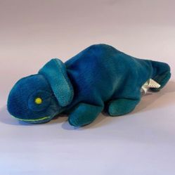 Vintage Rainbow the Chameleon 1997 Ty Beanie Baby 9.5” long Excellent Used Cond… 