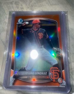 2025 Bowman Chrome Josuar Gonzalez Prospects #’d /25 Orange 🍊Refractor Team Color Match🔥