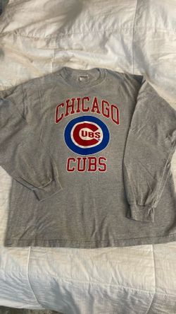 Hanes Large Chicago Cubs Long Sleeve T-Shirt