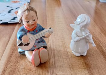 Hummel Girl With Guitar and Angel With Violin