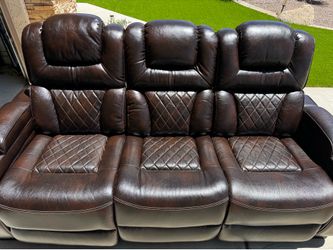 Ashley Warnerton Power Reclining Sofa (Warnerton chocolate and Model #(contact info removed))
