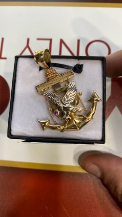 14k Anchor pendant